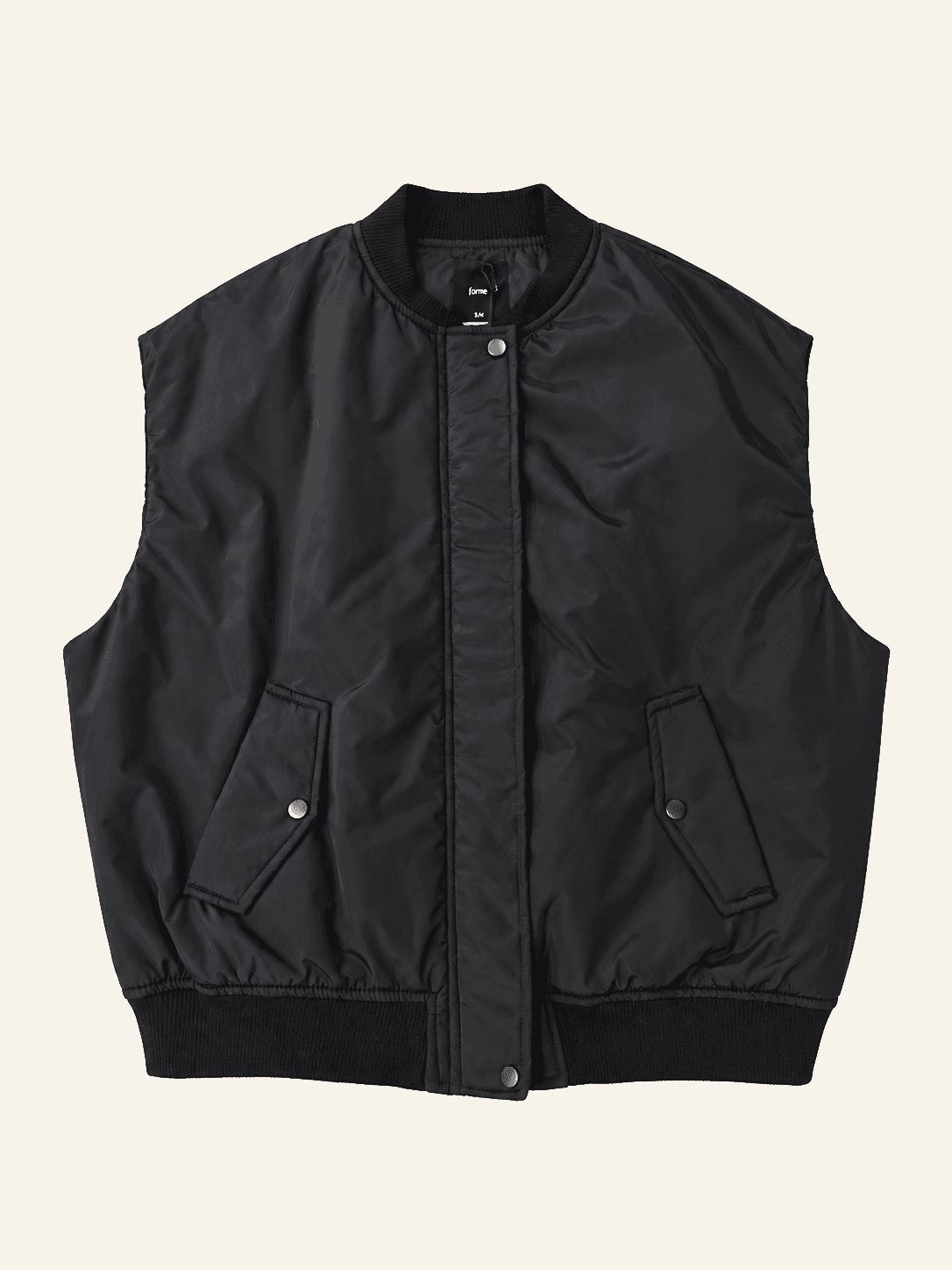 Oversize Siyah Şişme Yelek